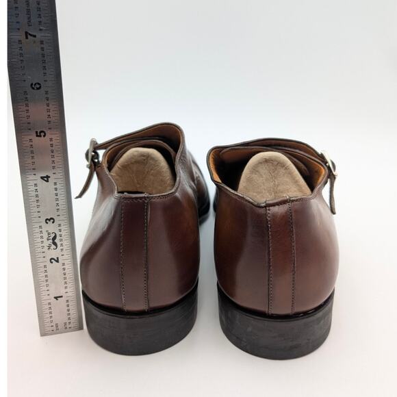 $485 Magnanni Montego Cap Toe Double Monk Strap Shoes Tabaco Brown Size US9 EU42 - Picture 4 of 13
